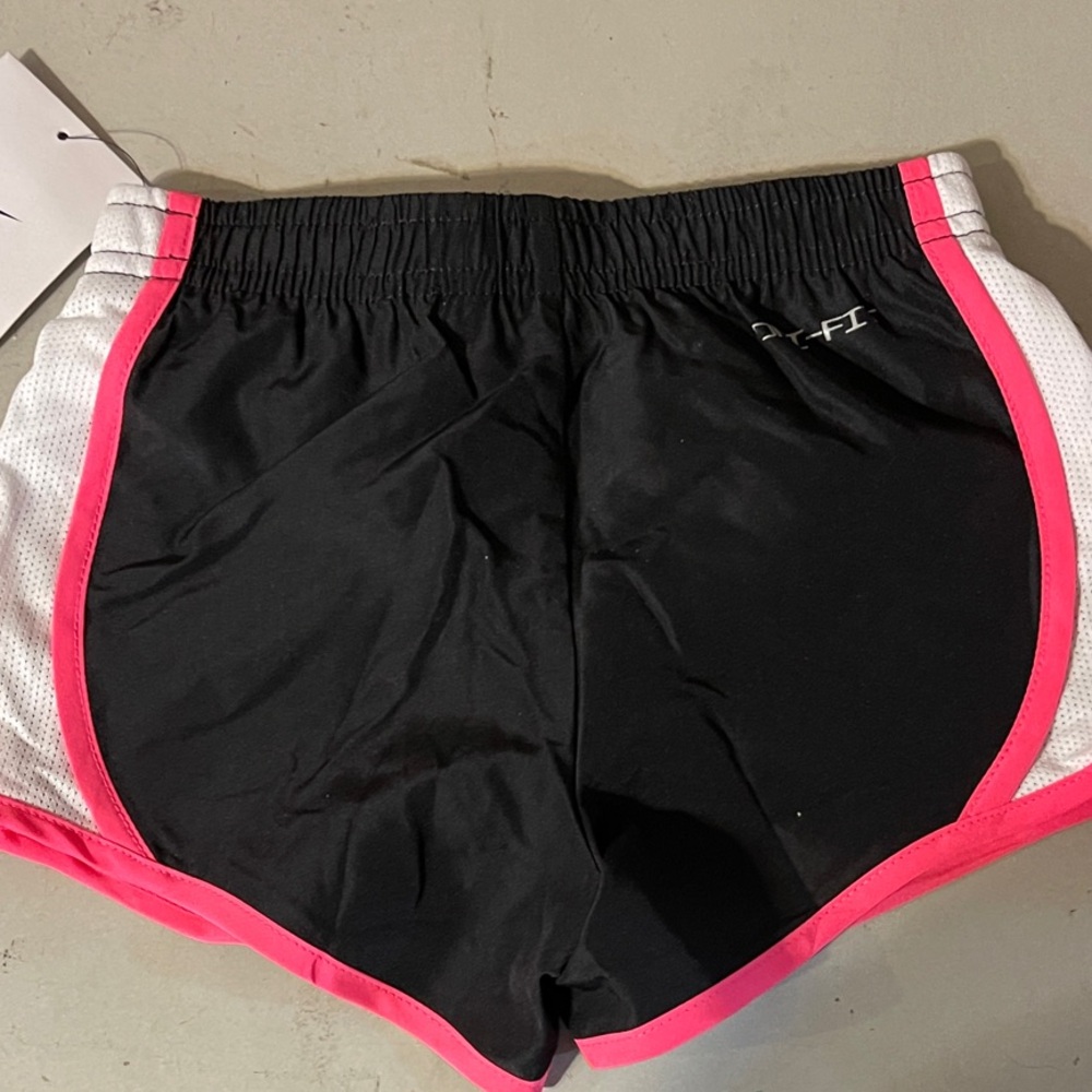 Nike Kids Girls  Dri-Fit Black and Pink Athletic Shorts